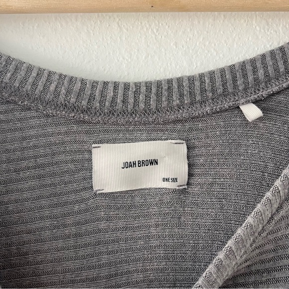 JOAH BROWN | Slouchy Dolman Ribbed Raw Hem Long Sleeve Tee | OS - Picture 3 of 4